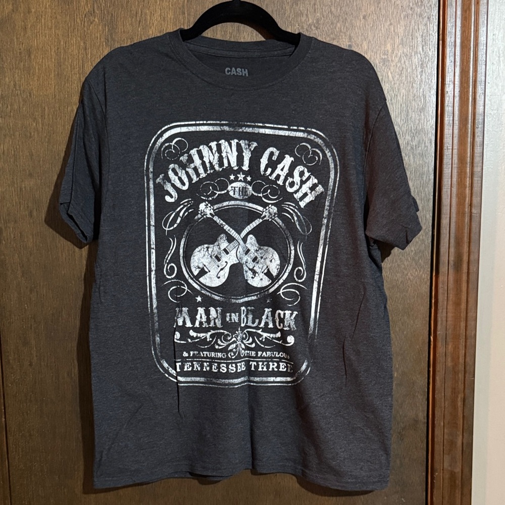 Johnny Cash Graphic T-Shirt - Charcoal Gray